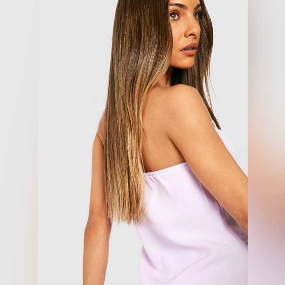 Boohoo Lilac Bandeau Top and Trousers - Picture 3 of 6